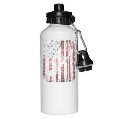 Drag Car Racing American Flag Top Fuel Dragster Hot Rod Gift Aluminum Water Bottle