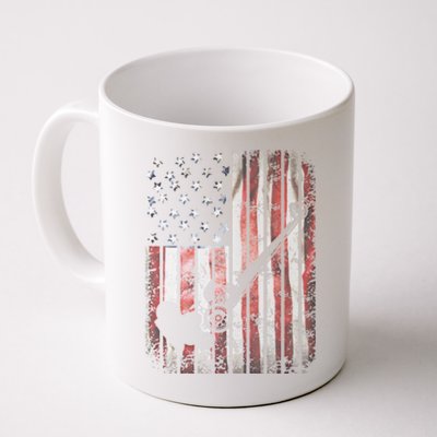 Drag Car Racing American Flag Top Fuel Dragster Hot Rod Gift Coffee Mug