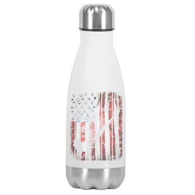 Drag Car Racing American Flag Top Fuel Dragster Hot Rod Gift Stainless Steel Insulated Water Bottle