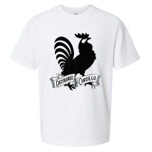 DeColores Cursillo Rooster With Banner Faith Religion Sueded Cloud Jersey T-Shirt