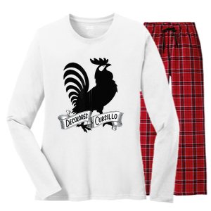 DeColores Cursillo Rooster With Banner Faith Religion Women's Long Sleeve Flannel Pajama Set 