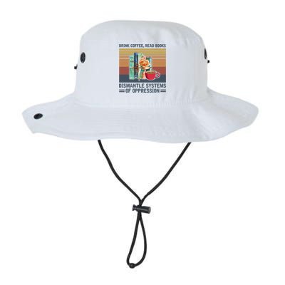 Drink Coffee Read Books Dismantle Systems Of Oppression Bucket Hat