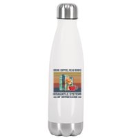 Drink Coffee Read Books Dismantle Systems Of Oppression Stainless Steel Insulated Water Bottle