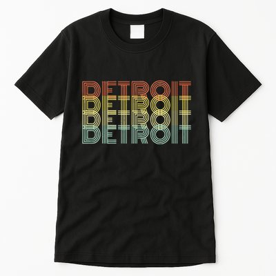 Detroit City Retro Vintage Hometown Michigan Tall T-Shirt