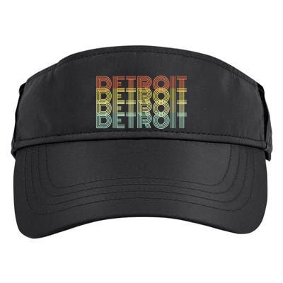 Detroit City Retro Vintage Hometown Michigan Adult Drive Performance Visor