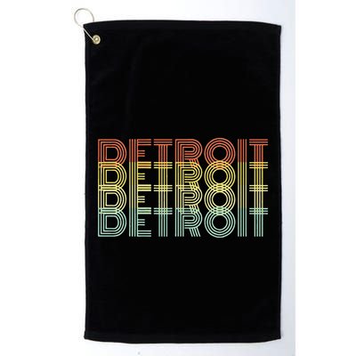 Detroit City Retro Vintage Hometown Michigan Golf Towel