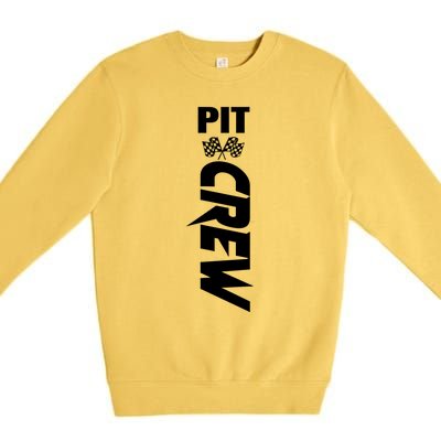 Dirt Car Racing Racetrack Speedway Race Car Team Pit Crew Gift Premium Crewneck Sweatshirt