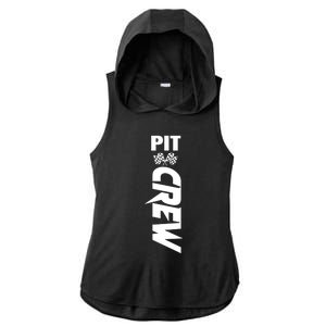 Dirt Car Racing Racetrack Speedway Race Car Team Pit Crew Gift Ladies PosiCharge Tri-Blend Wicking Draft Hoodie Tank