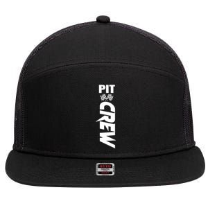 Dirt Car Racing Racetrack Speedway Race Car Team Pit Crew Gift 7 Panel Mesh Trucker Snapback Hat