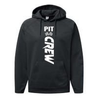 Dirt Car Racing Racetrack Speedway Race Car Team Pit Crew Gift Performance Fleece Hoodie