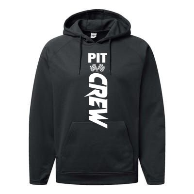 Dirt Car Racing Racetrack Speedway Race Car Team Pit Crew Gift Performance Fleece Hoodie