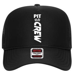 Dirt Car Racing Racetrack Speedway Race Car Team Pit Crew Gift High Crown Mesh Back Trucker Hat