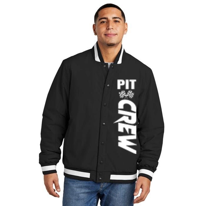 Dirt Car Racing Racetrack Speedway Race Car Team Pit Crew Gift Insulated Varsity Jacket