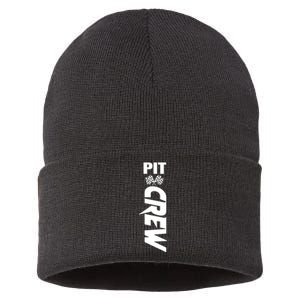 Dirt Car Racing Racetrack Speedway Race Car Team Pit Crew Gift Sustainable Knit Beanie