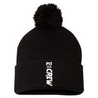 Dirt Car Racing Racetrack Speedway Race Car Team Pit Crew Gift Pom Pom 12in Knit Beanie