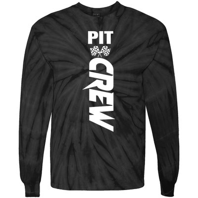 Dirt Car Racing Racetrack Speedway Race Car Team Pit Crew Gift Tie-Dye Long Sleeve Shirt