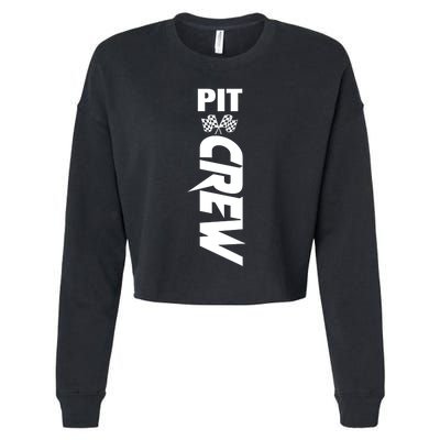 Dirt Car Racing Racetrack Speedway Race Car Team Pit Crew Gift Cropped Pullover Crew