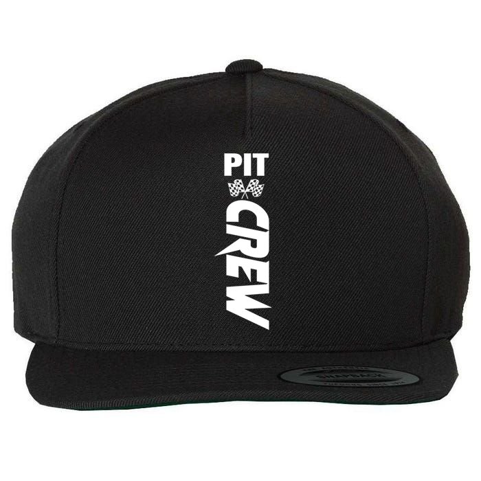 Dirt Car Racing Racetrack Speedway Race Car Team Pit Crew Gift Wool Snapback Cap