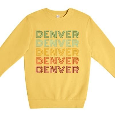 Denver City Retro Colorado Premium Crewneck Sweatshirt