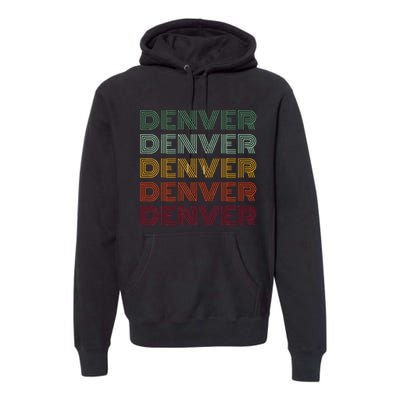 Denver City Retro Colorado Premium Hoodie