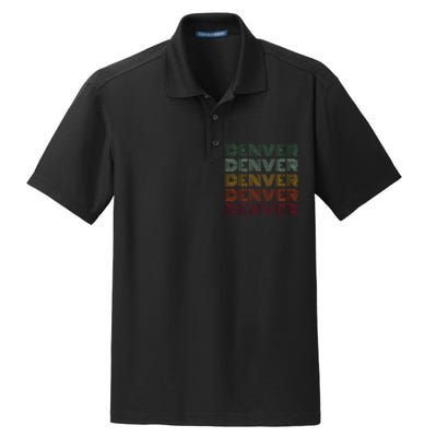 Denver City Retro Colorado Dry Zone Grid Polo