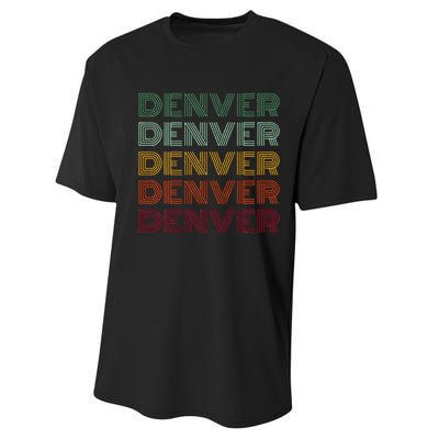 Denver City Retro Colorado Performance Sprint T-Shirt