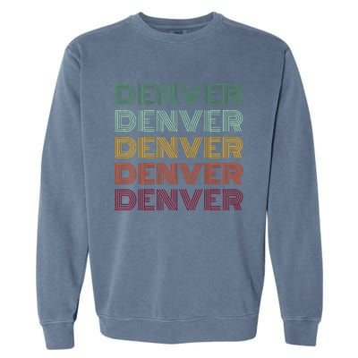 Denver City Retro Colorado Garment-Dyed Sweatshirt