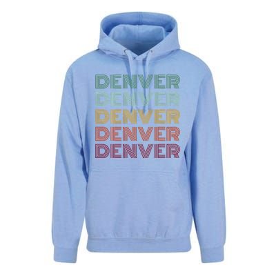 Denver City Retro Colorado Unisex Surf Hoodie