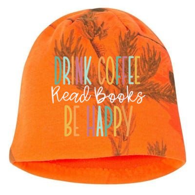 Drink Coffee Read Books Be Happy Kati - Camo Knit Beanie