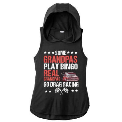 Drag Car Racing Auto Race Automobile Racer Grandfather Gift Ladies PosiCharge Tri-Blend Wicking Draft Hoodie Tank