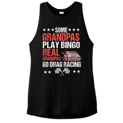 Drag Car Racing Auto Race Automobile Racer Grandfather Gift Ladies PosiCharge Tri-Blend Wicking Tank