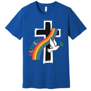 Decolores Cursillo Rainbow Rooster Catholic Premium T-Shirt