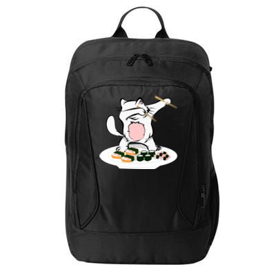 Dabbing Cagift Sushi Chef Cat Funny Kitty Gift City Backpack