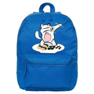 Dabbing Cagift Sushi Chef Cat Funny Kitty Gift 16 in Basic Backpack