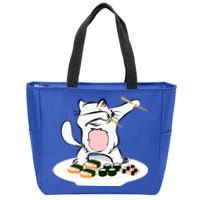 Dabbing Cagift Sushi Chef Cat Funny Kitty Gift Zip Tote Bag