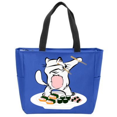 Dabbing Cagift Sushi Chef Cat Funny Kitty Gift Zip Tote Bag