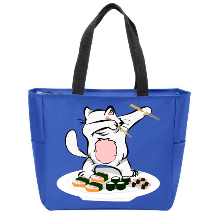 Dabbing Cagift Sushi Chef Cat Funny Kitty Gift Zip Tote Bag