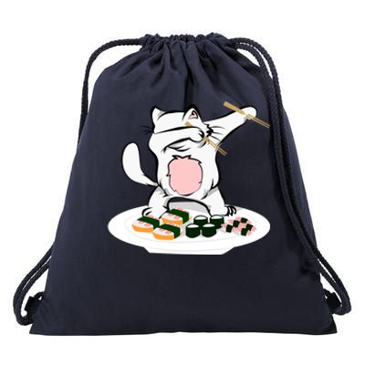 Dabbing Cagift Sushi Chef Cat Funny Kitty Gift Drawstring Bag