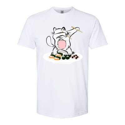 Dabbing Cagift Sushi Chef Cat Funny Kitty Gift Softstyle® CVC T-Shirt