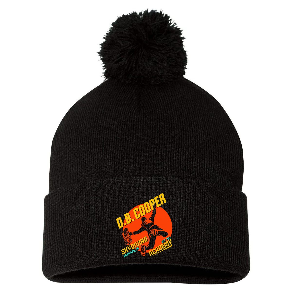 Db Cooper Skydiving Academy Pom Pom 12in Knit Beanie