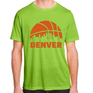 Denver City Skyline Colorado Basketball Fan Jersey Adult ChromaSoft Performance T-Shirt