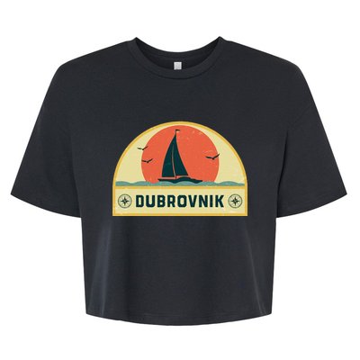 Dubrovnik Croatia Sailing Vacation Bella+Canvas Jersey Crop Tee