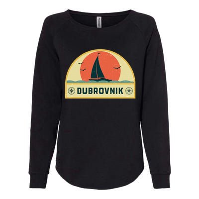 Dubrovnik Croatia Sailing Vacation Womens California Wash Sweatshirt