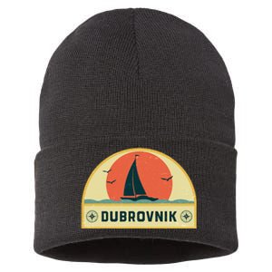 Dubrovnik Croatia Sailing Vacation Sustainable Knit Beanie