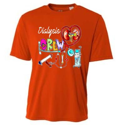 Dialysis Crew Stethoscope Heart Ney Nephrology Technician Gift Cooling Performance Crew T-Shirt