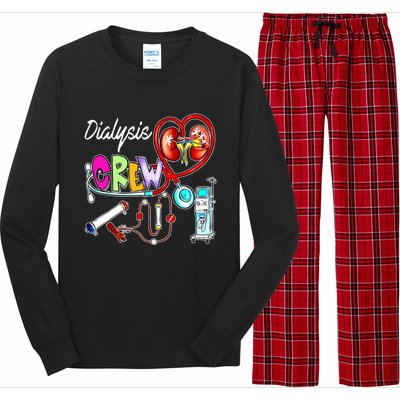 Dialysis Crew Stethoscope Heart Ney Nephrology Technician Gift Long Sleeve Pajama Set