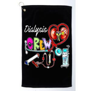 Dialysis Crew Stethoscope Heart Ney Nephrology Technician Gift Platinum Collection Golf Towel