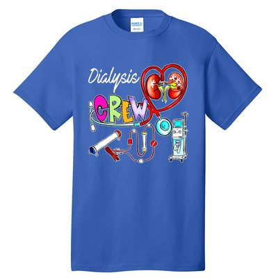 Dialysis Crew Stethoscope Heart Ney Nephrology Technician Gift Tall T-Shirt