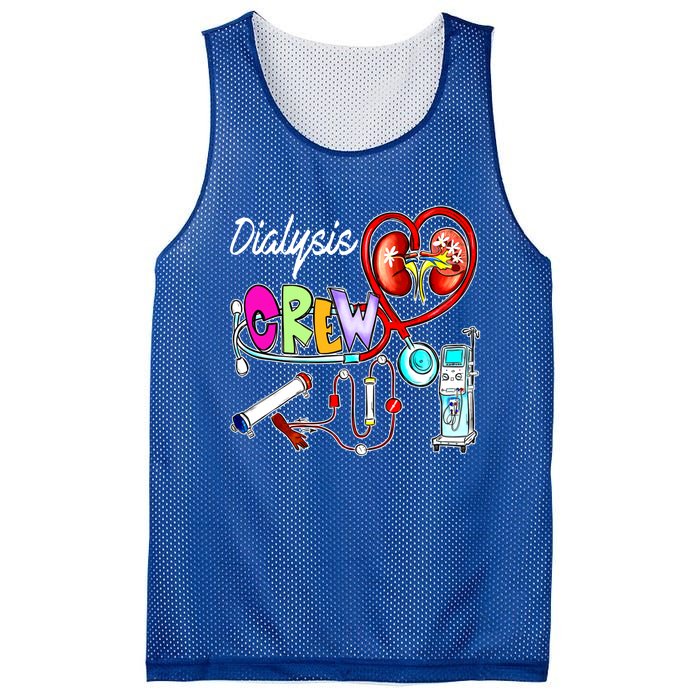 Dialysis Crew Stethoscope Heart Ney Nephrology Technician Gift Mesh Reversible Basketball Jersey Tank