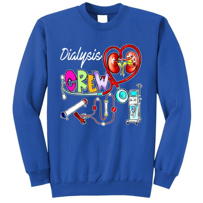 Dialysis Crew Stethoscope Heart Ney Nephrology Technician Gift Tall Sweatshirt